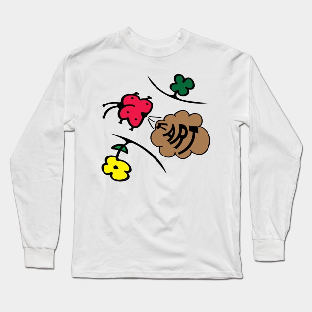 Beetle Fart Nature Fun Long Sleeve T-Shirt by KAOZ